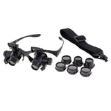 10/15/20/25X Eye Jeweler Watch Repair Magnifier with LED