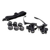 10/15/20/25X Eye Jeweler Watch Repair Magnifier with LED