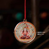 Maha Cundi Bodhisattva Buddha Small Thangka Tibetan Buddhism Pendant