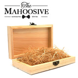 Wood Bow Tie Box with Lid and Lock