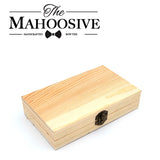 Wood Bow Tie Box with Lid and Lock