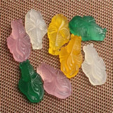 Hand Carved Jade Agate Goldfish Necklace Pendant