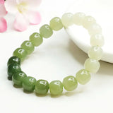 Hand Carved Natural Hetian Jade Bracelets Men Women Couples Bangles