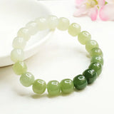 Hand Carved Natural Hetian Jade Bracelets Men Women Couples Bangles