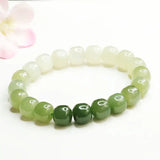 Hand Carved Natural Hetian Jade Bracelets Men Women Couples Bangles