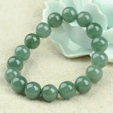 Hand Carved Myanmar Jade Bracelet Emerald Jewelry