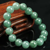 Hand Carved Myanmar Jade Bracelet Emerald Jewelry