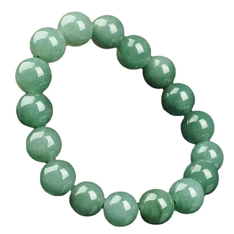 Hand Carved Myanmar Jade Bracelet Emerald Jewelry