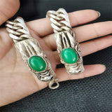 Tibetan Silver Inlaid Bracelet Bangles Personality Charm Jewelry
