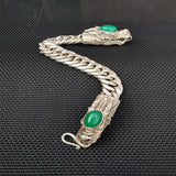 Tibetan Silver Inlaid Bracelet Bangles Personality Charm Jewelry