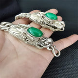 Tibetan Silver Inlaid Bracelet Bangles Personality Charm Jewelry