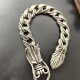 Tibetan Silver Dragon Head Bracelet Bangle Gift