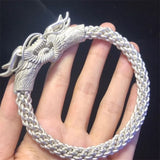 Tibetan Silver Dragon Head Bracelet Bangle Charm Jewelry