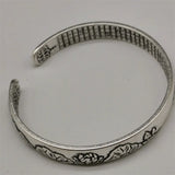 Tibetan Silver Inlaid Guan Jing Bracelet Bangles Charm Jewelry