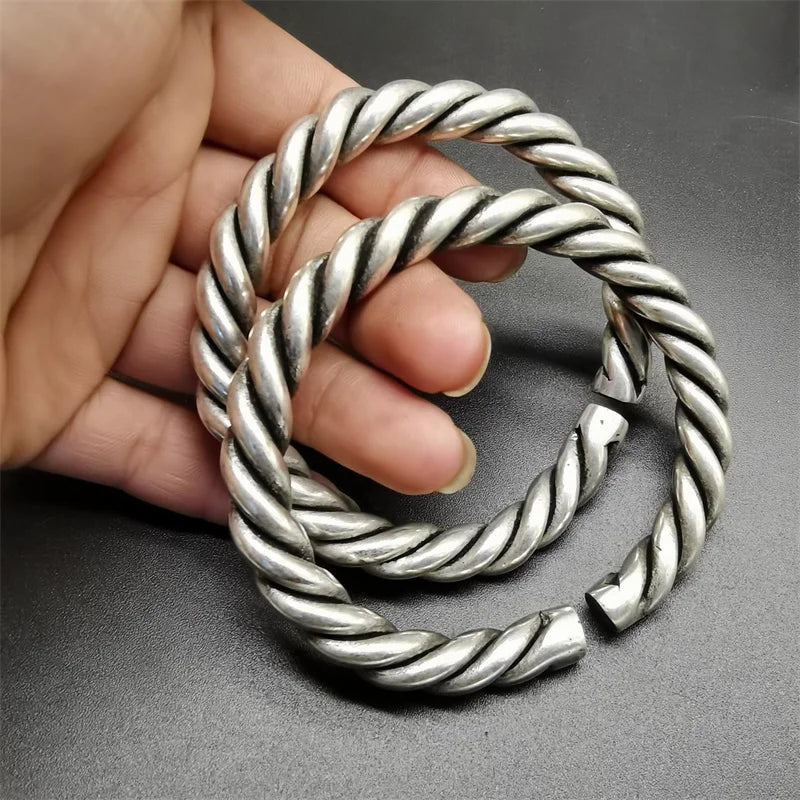 Tibetan Silver Open Bracelet Bangle Charm Jewelry Men Women
