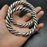 Tibetan Silver Open Bracelet Bangle Charm Jewelry Men Women