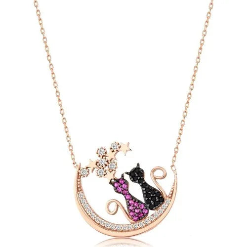 925 Cat Necklace for Women