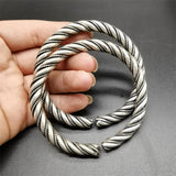 Handmade Tibetan Silver Rotating Bracelet Bangle Charm Jewelry