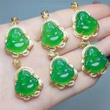 Chalcedony Buddha Necklace Pendant Personalized Jewelry Men Women Couple Gift