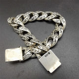 Tibetan Silver Inlaid Bracelet Bangles Charm Jewelry