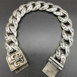 Tibetan Silver Inlaid Bracelet Bangles Charm Jewelry