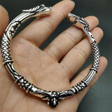 Tibetan Silver Chalcedony Bracelet Bangles Men Women Gift