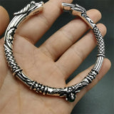 Tibetan Silver Chalcedony Bracelet Bangles Men Women Gift