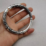 Tibetan Silver Dragon Bracelet Bangle Charm Jewelry Men Women Gift