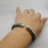 Tibetan Silver Dragon Bracelet Bangle Charm Jewelry Men Women Gift