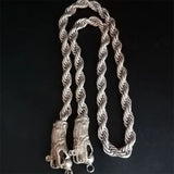 Tibetan Silver Inlaid Faucet Bracelet Bangles Personality Jewelry