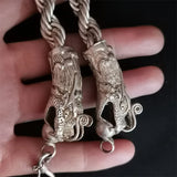 Tibetan Silver Inlaid Faucet Bracelet Bangles Personality Jewelry