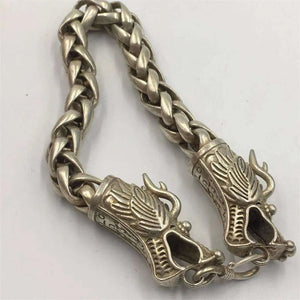 Tibetan Silver Inlaid Faucet Bracelet Bangles Personality Jewelry