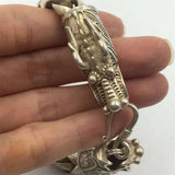 Tibetan Silver Inlaid Faucet Bracelet Bangles Personality Jewelry