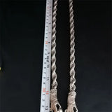 Tibetan Silver Inlaid Faucet Bracelet Bangles Personality Jewelry