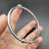 Tibetan Silver Heart Sutra Bracelet Bangles