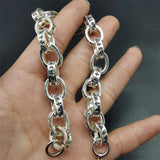 Tibetan Silver Inlaid Punk Bracelet Bangles Personality Jewelry