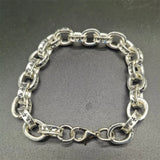 Tibetan Silver Inlaid Punk Bracelet Bangles Personality Jewelry
