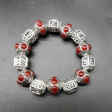 Tibetan Silver Red Bracelet Bangles Workmanship Men Women Couple Gift