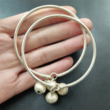 Tibetan Silver Inlaid Bracelet Bangles Men Women Gift
