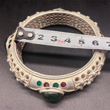 Tibetan Silver Gem Bracelet Bangles Charm Jewelry Men Women Couple Gift