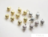 Copper Plated 14k jin shuang Hanging Flash Sand Circle Beads DIY Ear Stud