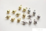 Copper Plated 14k jin shuang Hanging Flash Sand Circle Beads DIY Ear Stud