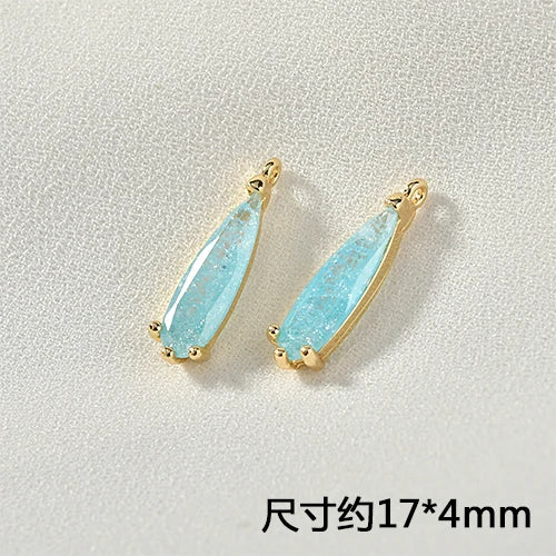 Copper Plated 18K Zircon Water Droplet DIY Jewelry Set
