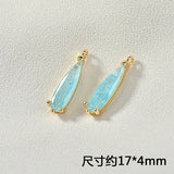 Copper Plated 18K Zircon Water Droplet DIY Jewelry Set