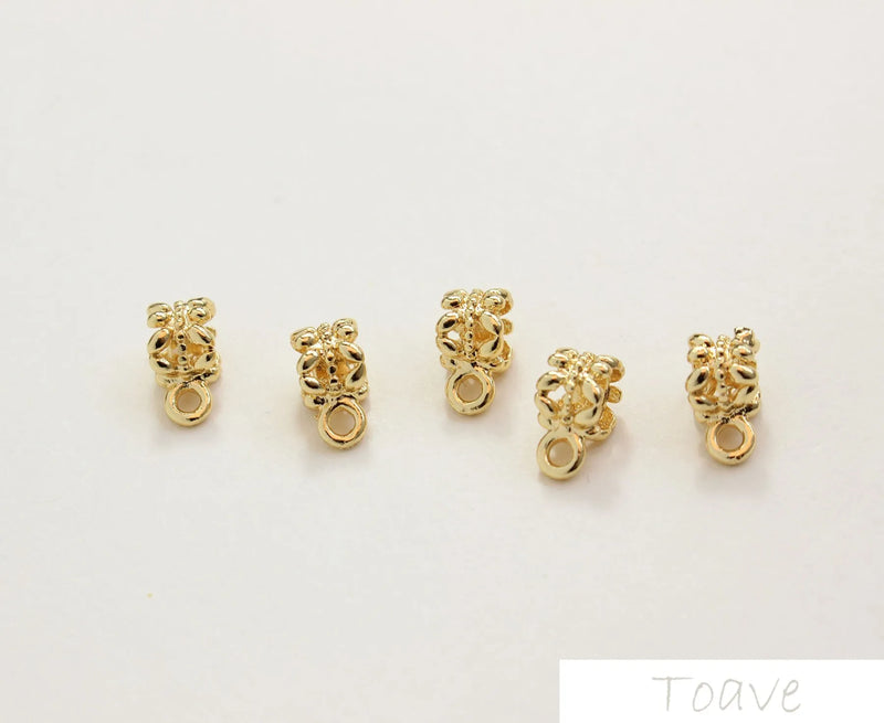 Copper Plated Leaf Lace Band Ring DIY Ear Stud Bracelet Necklace Accessories