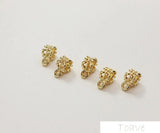 Copper Plated Leaf Lace Band Ring DIY Ear Stud Bracelet Necklace Accessories