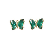 Copper Plated Crystal Zircon Butterfly Pendant DIY Set