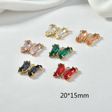 Copper Plated Crystal Zircon Butterfly Pendant DIY Set