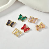 Copper Plated Crystal Zircon Butterfly Pendant DIY Set