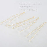 Copper Wire Pearl Woven Branches Tassels DIY Ear Stud Hairpin